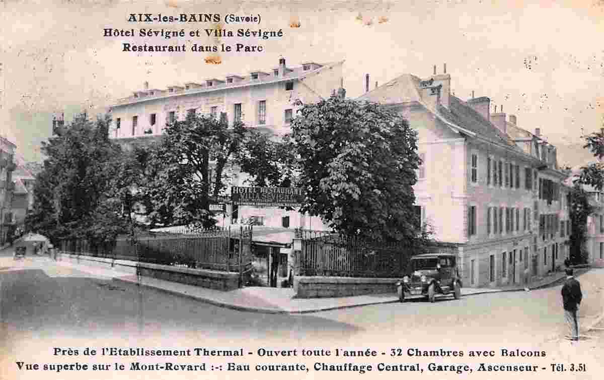 Aix-les-Bains. Hôtel Sévigné et Villa Sévigné