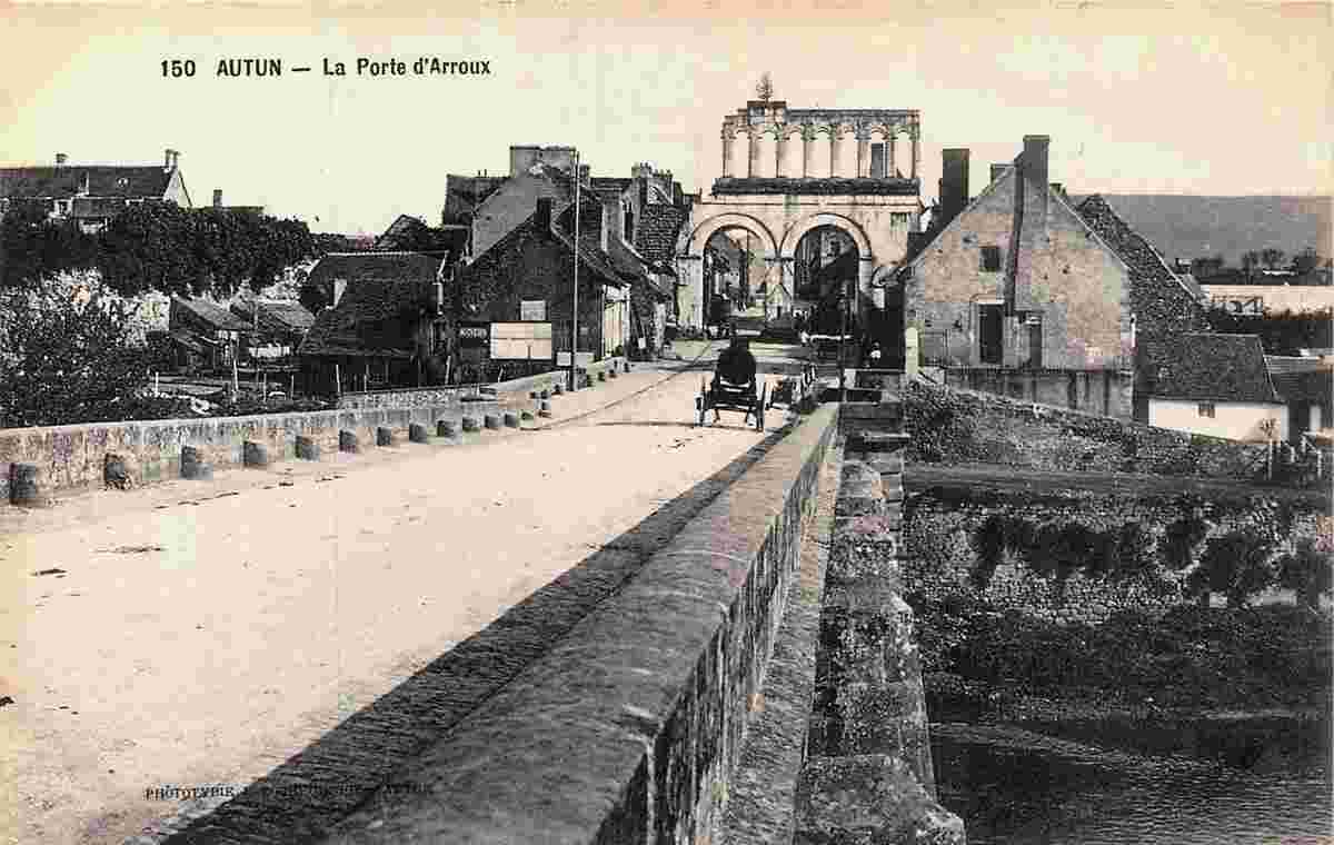 Autun.Pont et Porte d'Arroux 