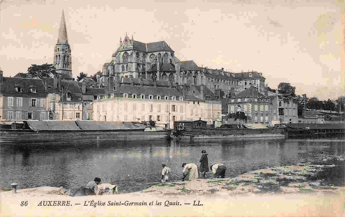 Auxerre. Eglise St-Germain et les Quais