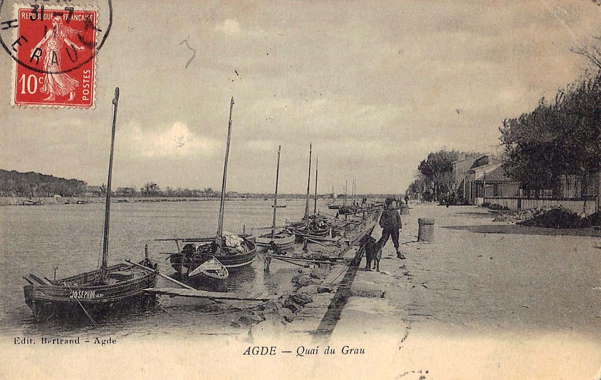 Agde. Quai du Grau, 1911