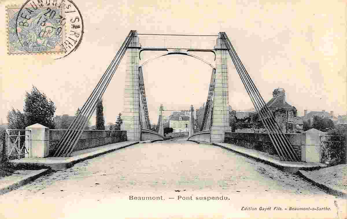 Beaumont. Le Pont suspendu, 1905