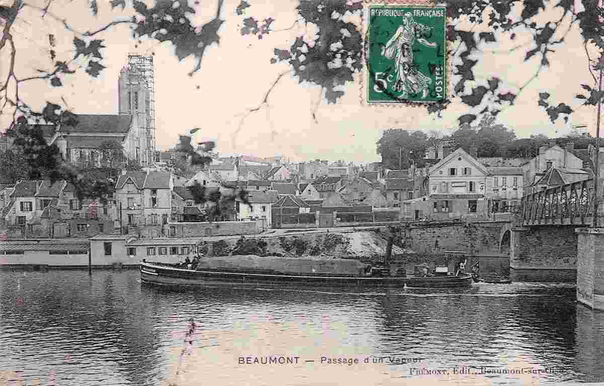 Beaumont. Passage d'un Vapeur, 1909