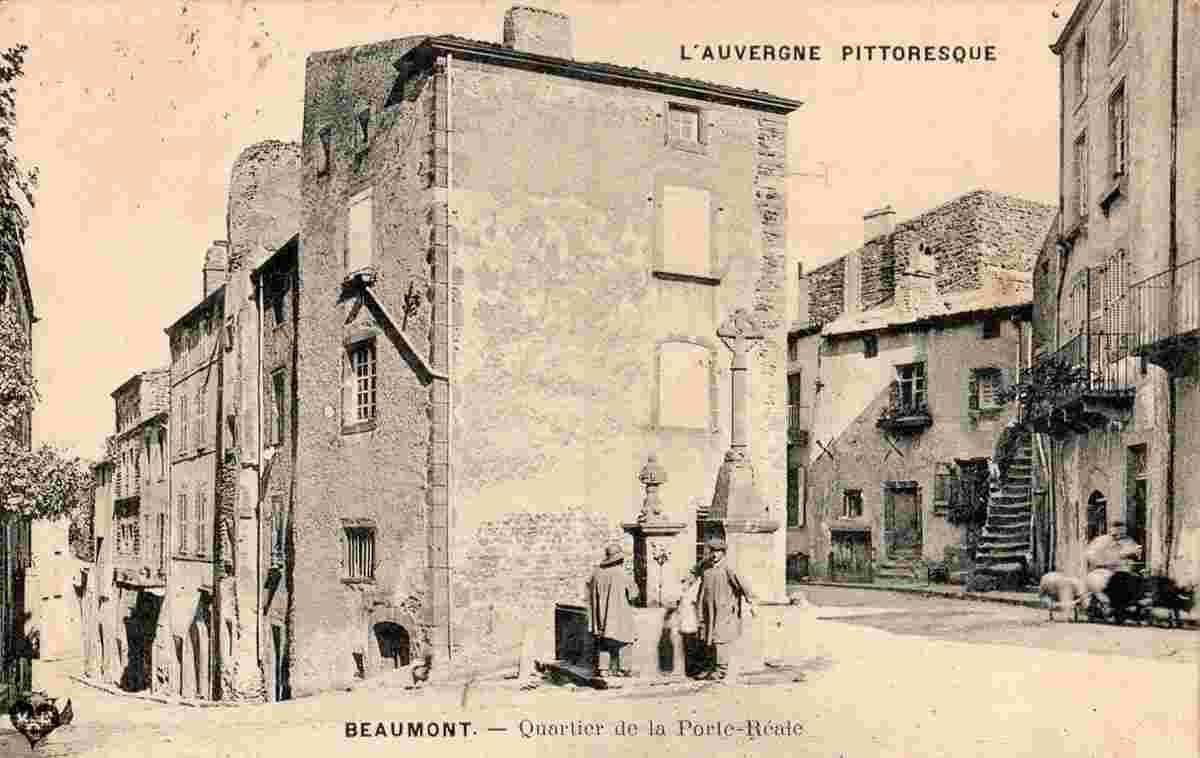 Beaumont. Quartier de la Porte Reale, Fontaine, 1908