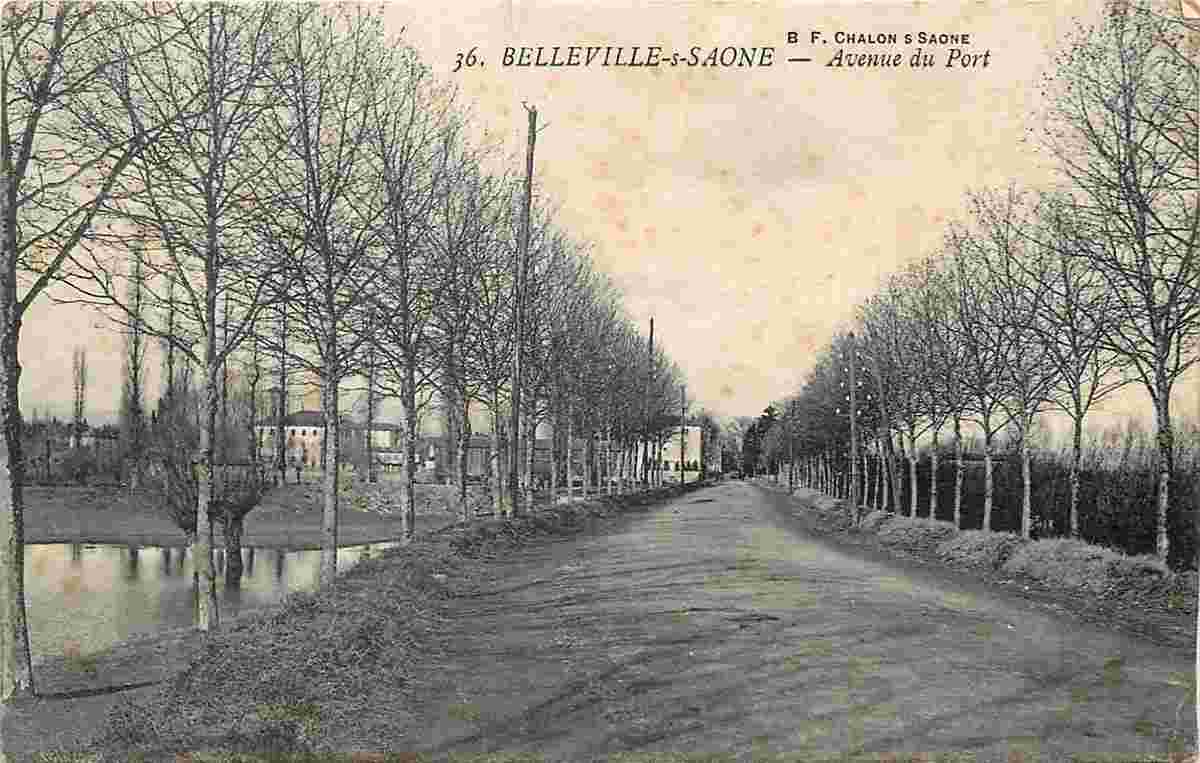 Belleville-en-Beaujolais. Avenue du Port, 1906
