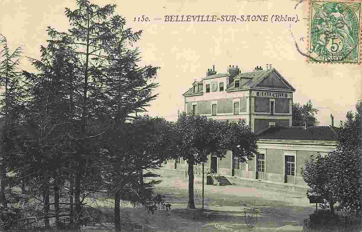 Belleville-en-Beaujolais. La Gare, 1907