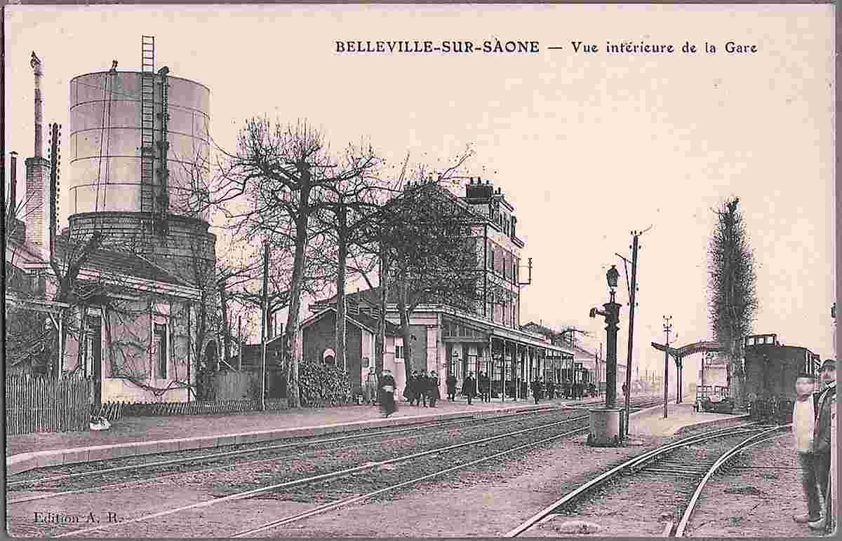 Belleville-en-Beaujolais. La Gare, plateforme, 1911