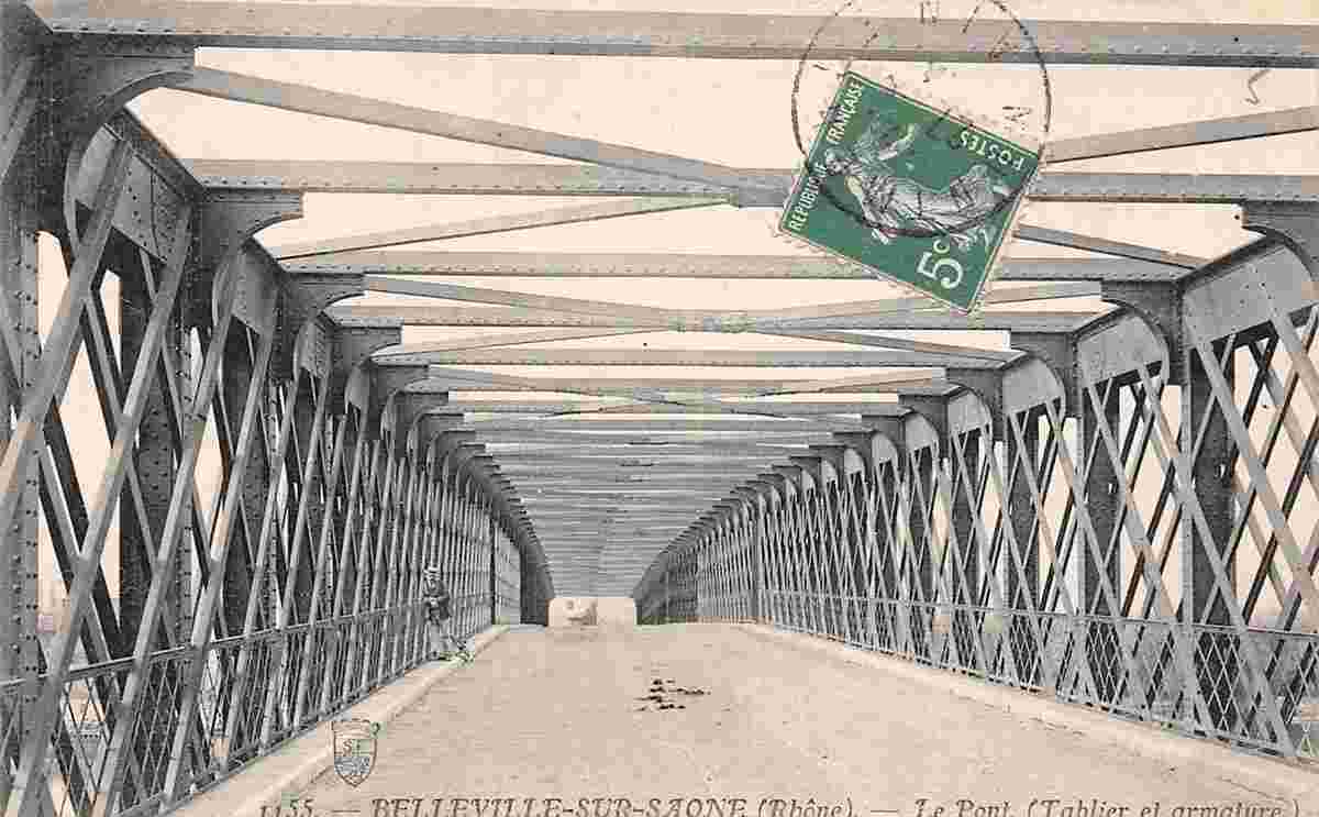 Belleville-en-Beaujolais. Le Pont - tablier et armature, 1914