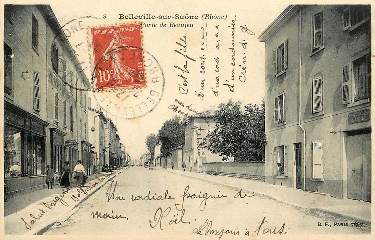 Belleville-en-Beaujolais. Rue de Beaujeu, 1908