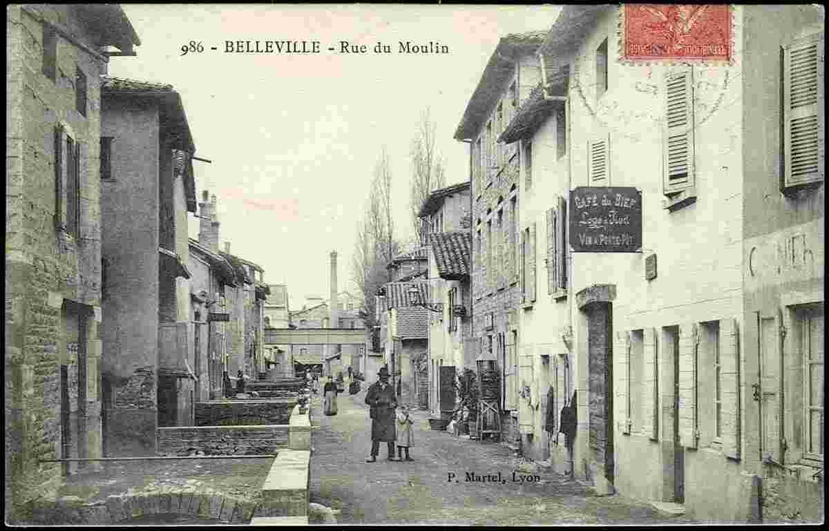 Belleville-en-Beaujolais. Rue du Moulin, 1907