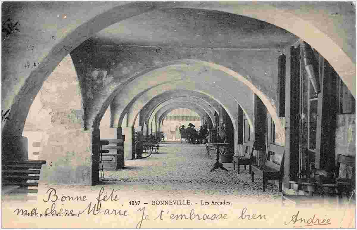 Bonneville. Sous les Arcades. 1904