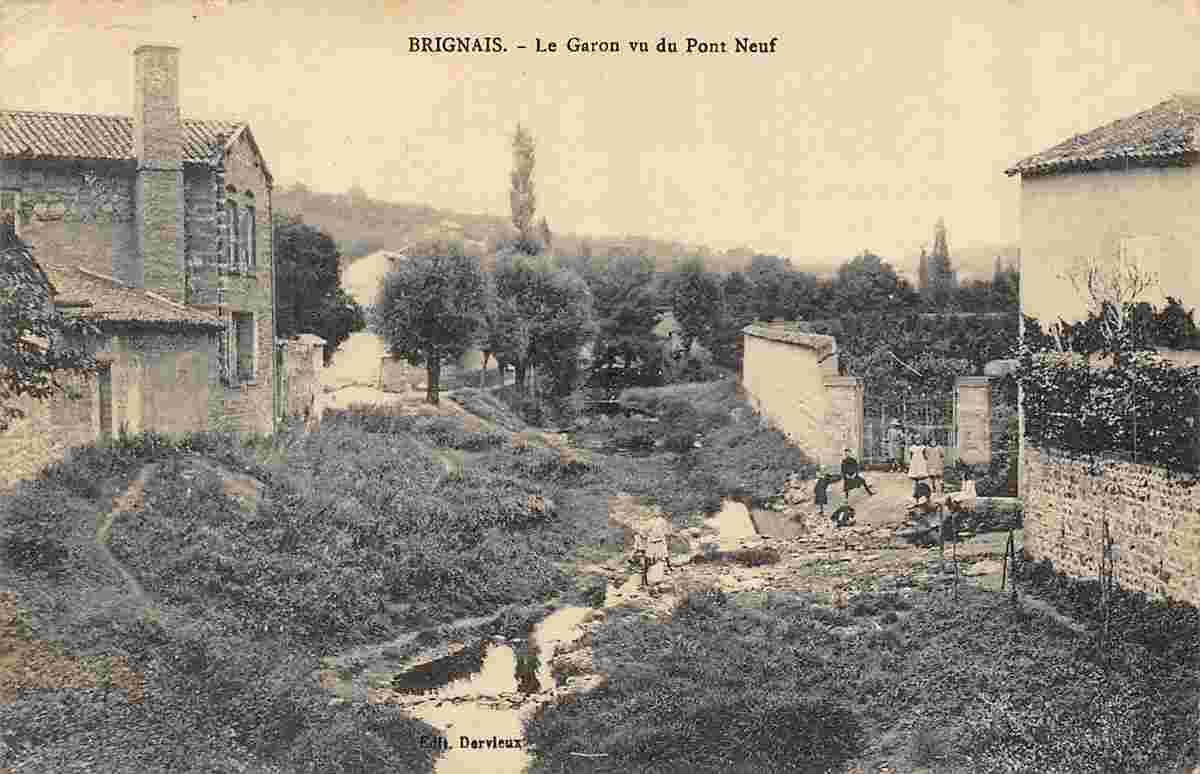 Brignais. Le Garon vu du Pont Neuf, 1919
