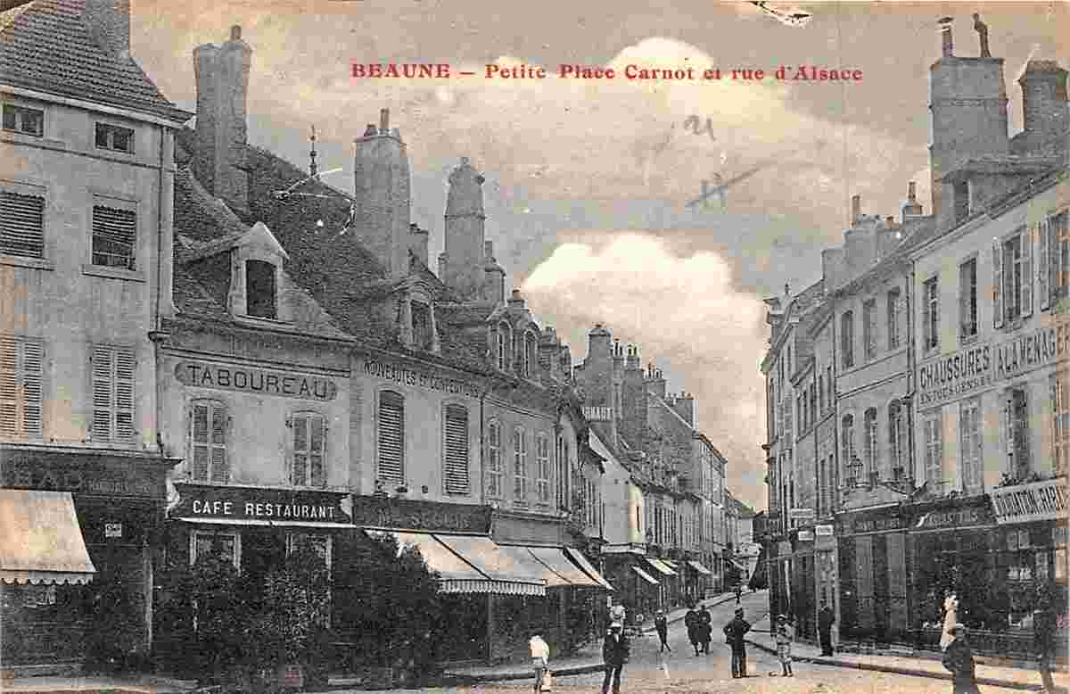 Beaune. Place Carnot et rue d'Alsace
