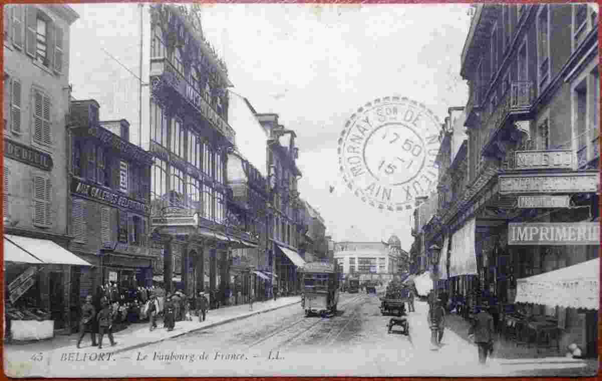 Belfort. Faubourg de France, 1915