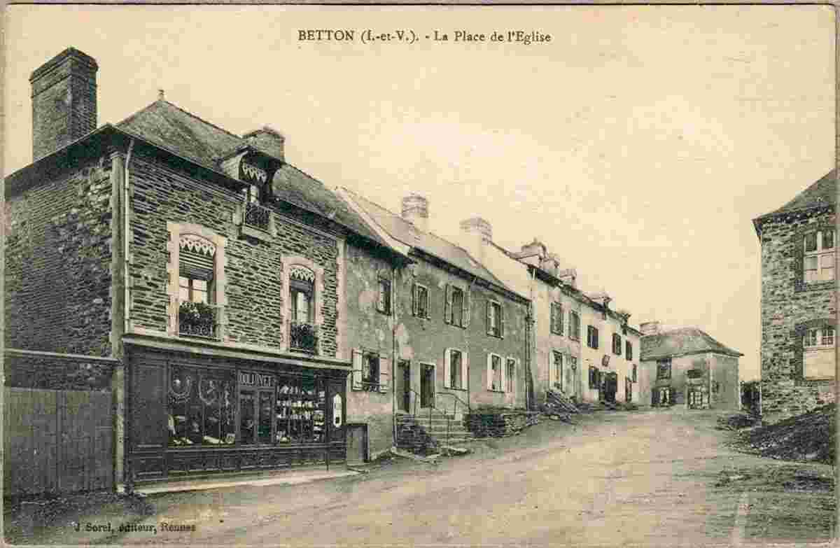 Betton. Place de l'Église, 1917