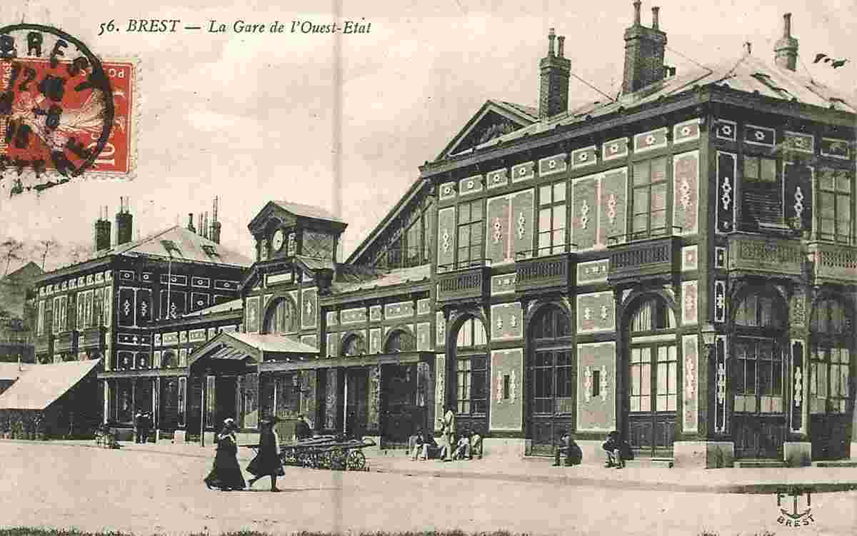 Brest. La Gare de l'Ouest,1915