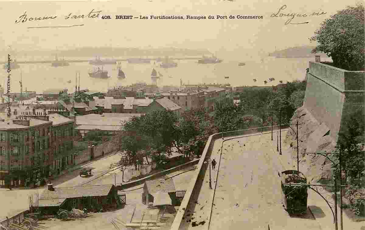 Brest. Les Fortifications, rampes du Port de Commerce