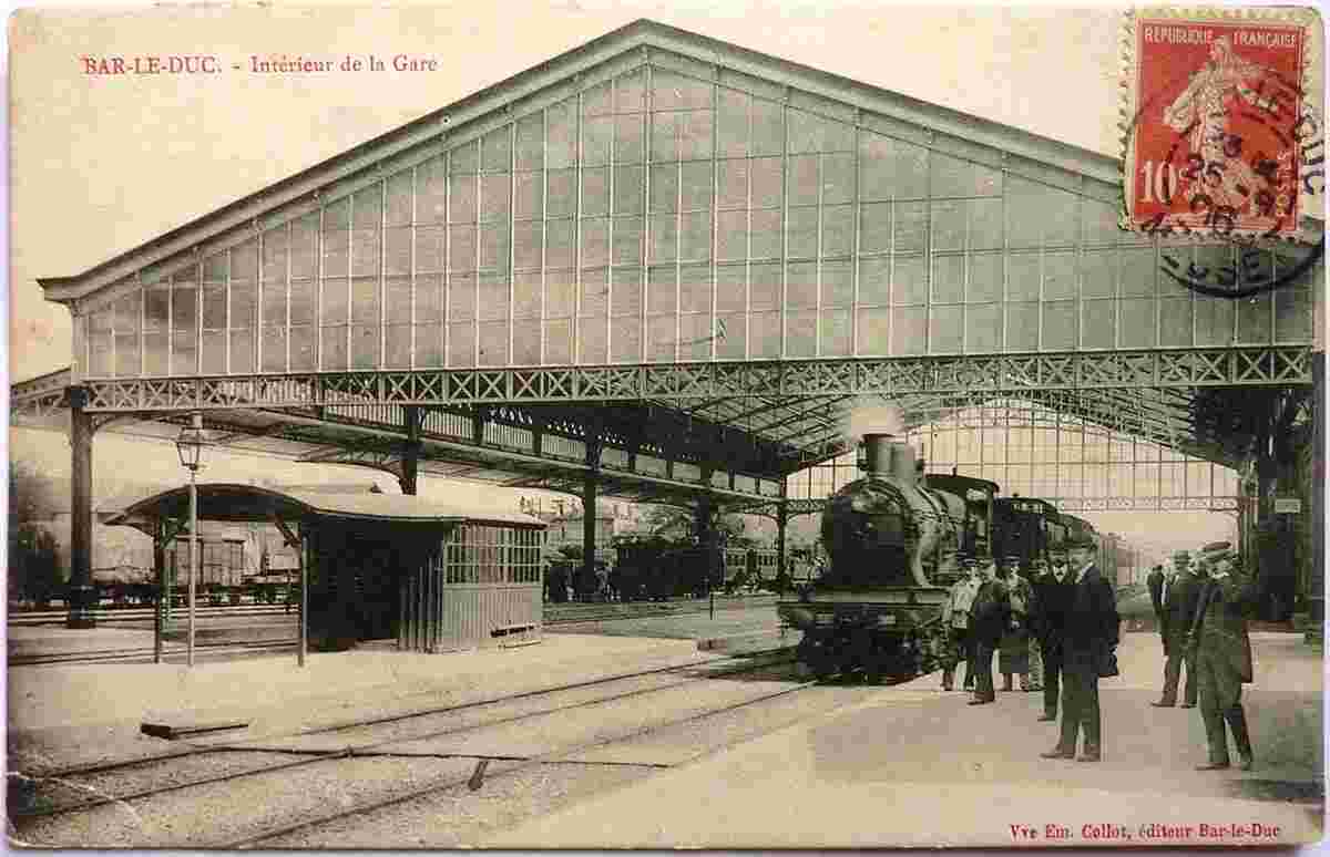 Bar-le-Duc. La Gare, platform, 1906