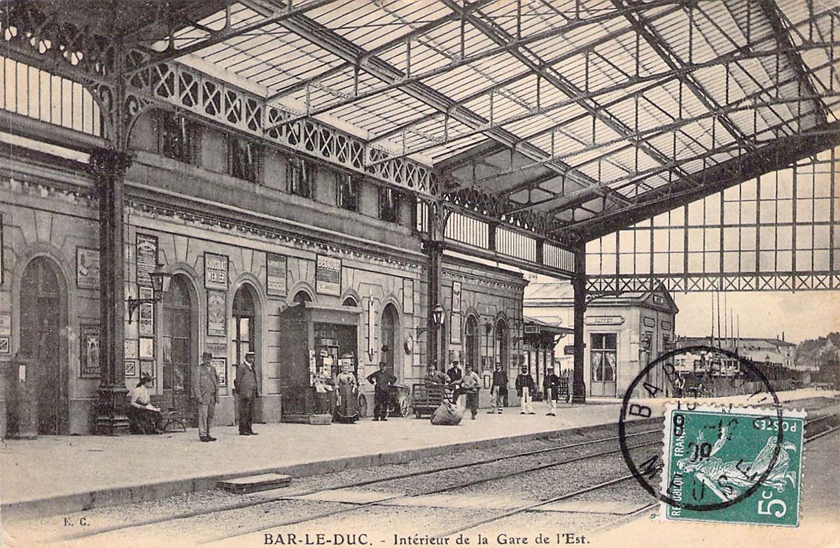 Bar-le-Duc. La Gare, platform, 1909
