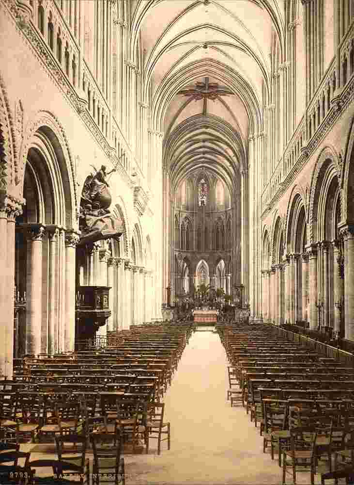 Bayeux. Cathédrale, intérieur, 1890