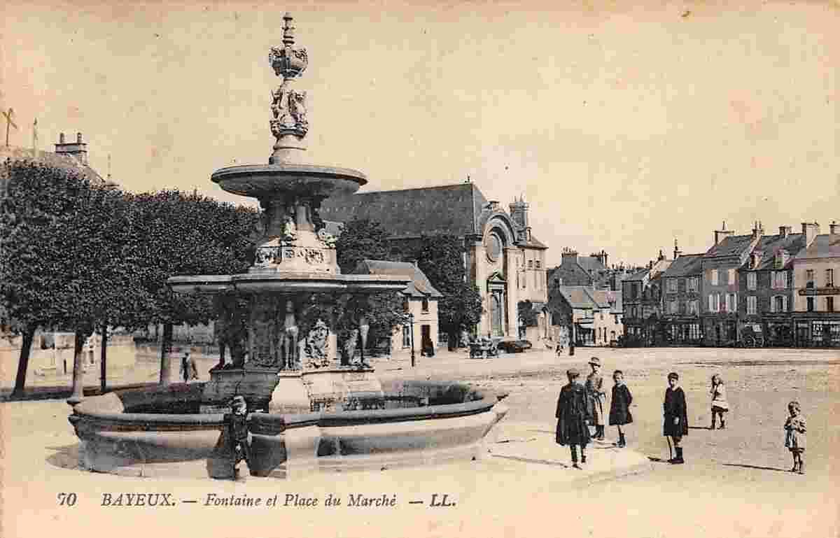 Bayeux. Place du Marché, Fontaine