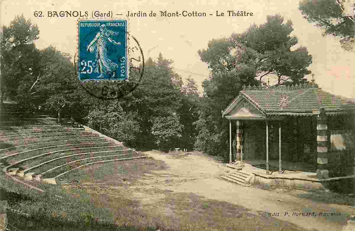 Bagnols-sur-Cèze. Jardin de Mont Cotton, le Théâtre