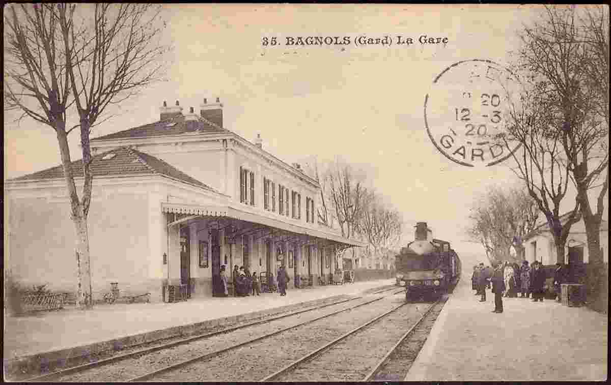 Bagnols-sur-Cèze. La Gare, 1920