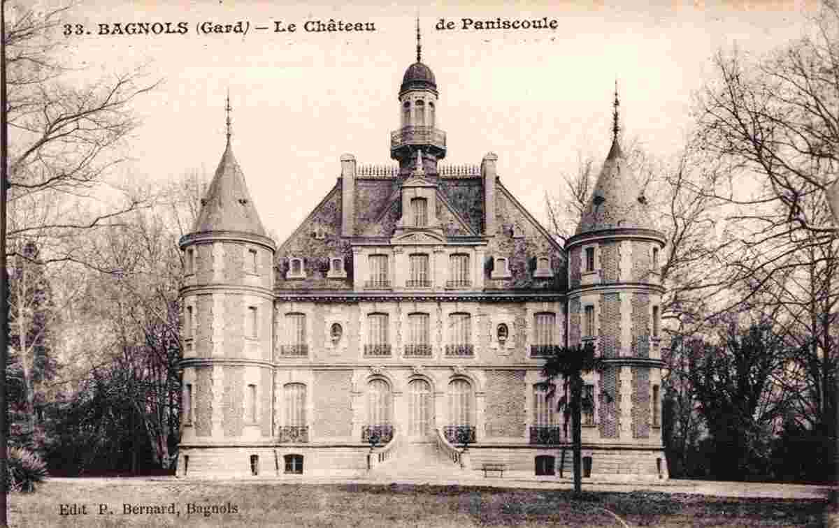 Bagnols-sur-Cèze. Le Château de Paniscoule, 1920
