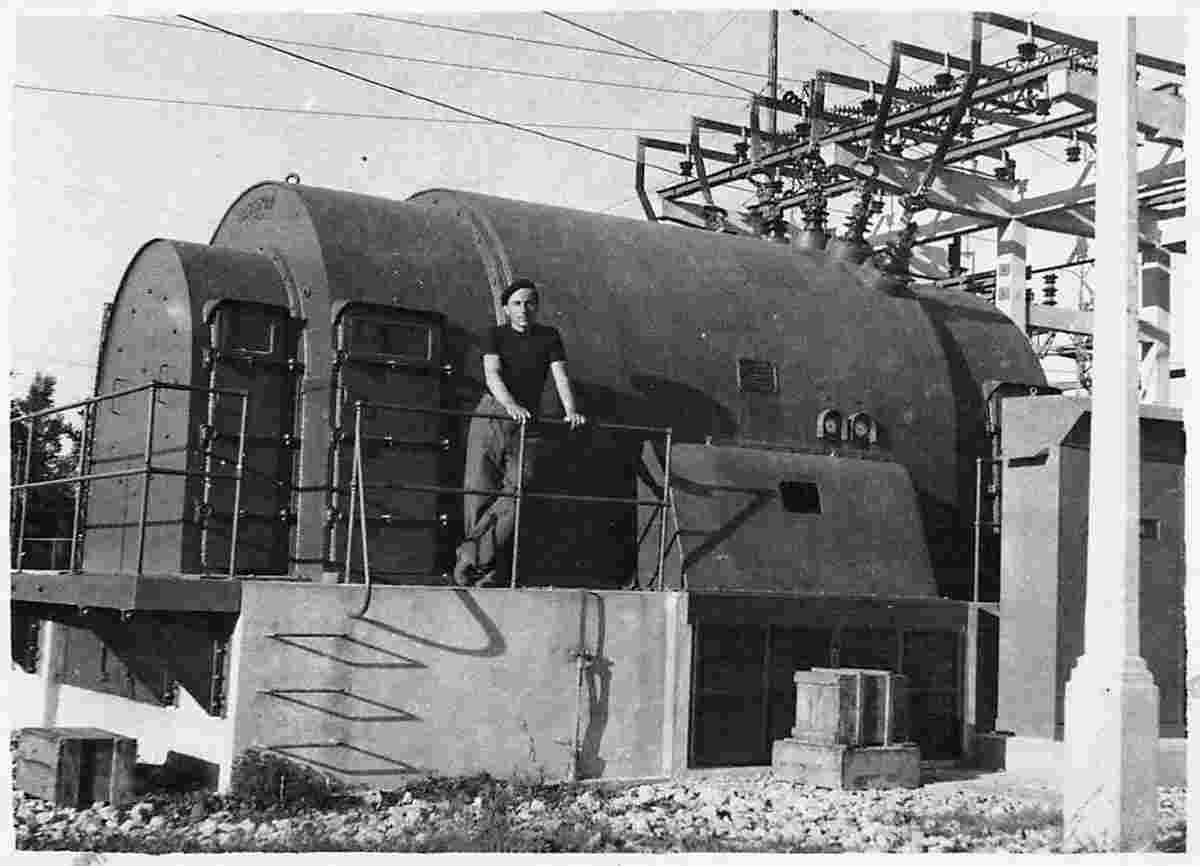 Bagnols-sur-Cèze. Transformateur de 30 000 Kwh, 1947