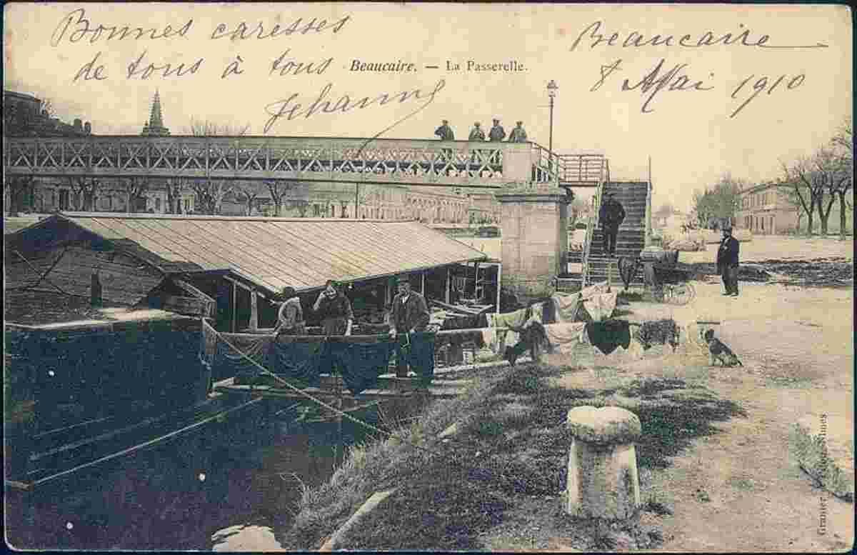 Beaucaire. Passerelle, 1910