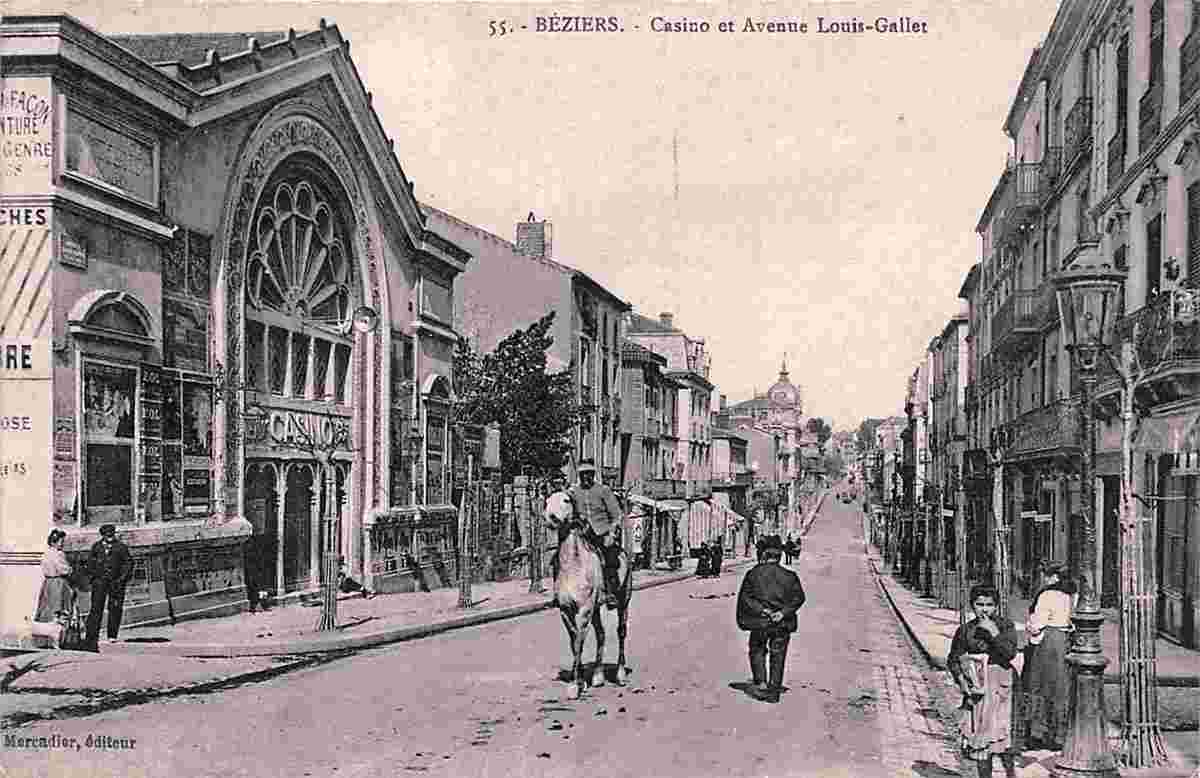 Béziers. Casino et Avenue Louis-Gallet