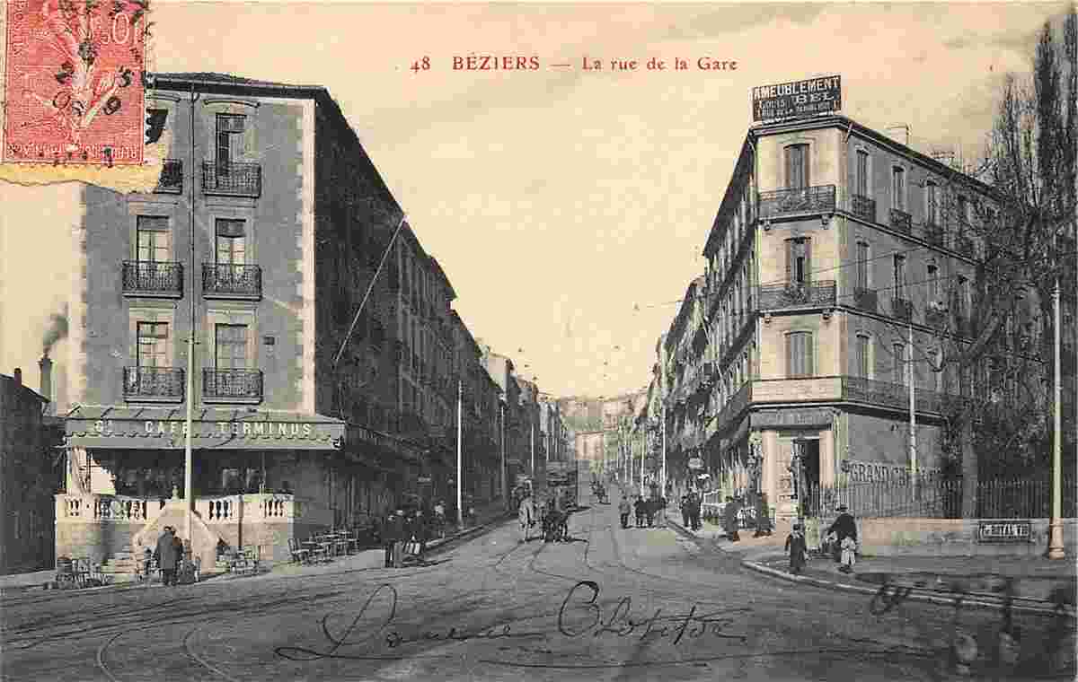 Béziers. La Rue de la Gare