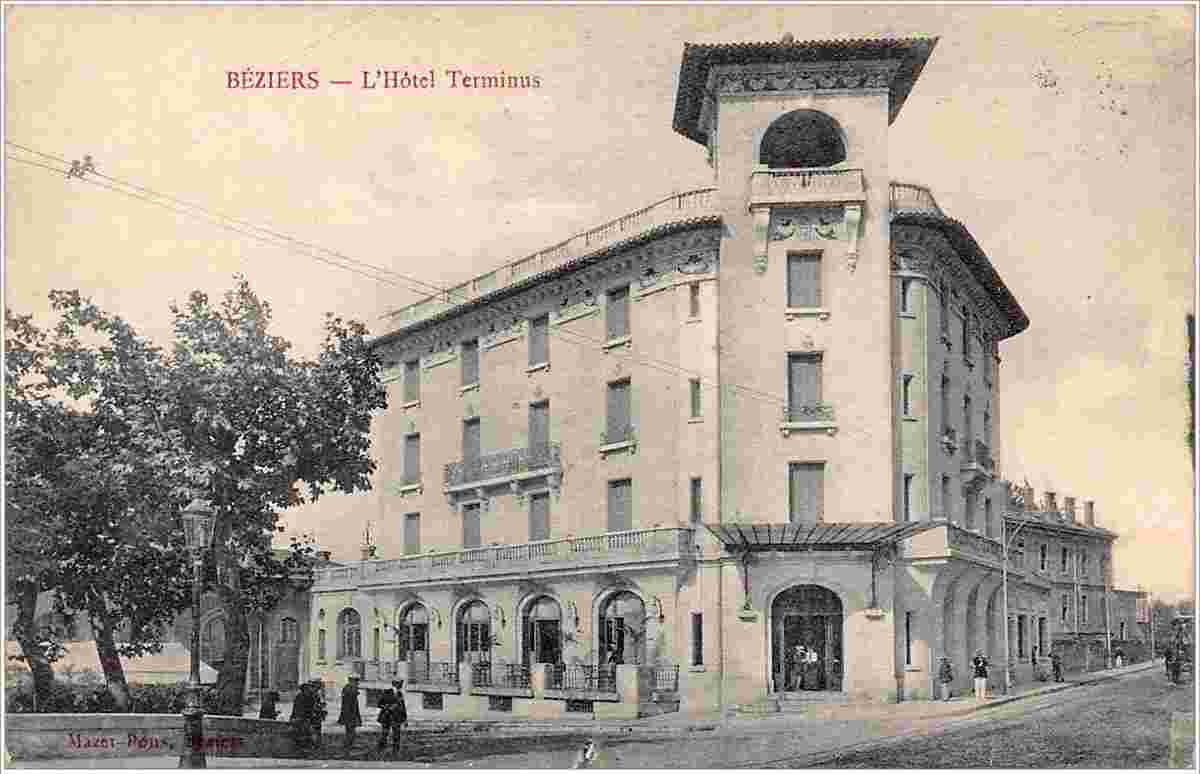 Béziers. L'Hôtel Terminus, 1915