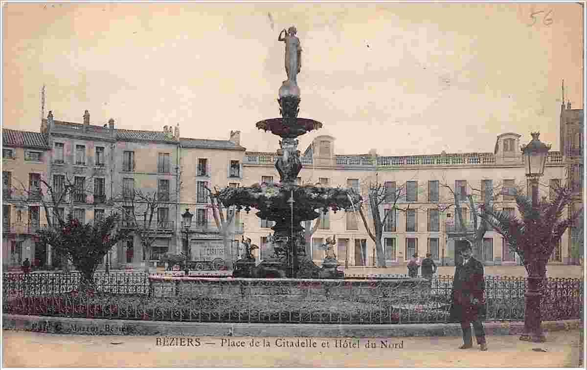 Béziers. Place de la Citadelle et Hôtel du Nord