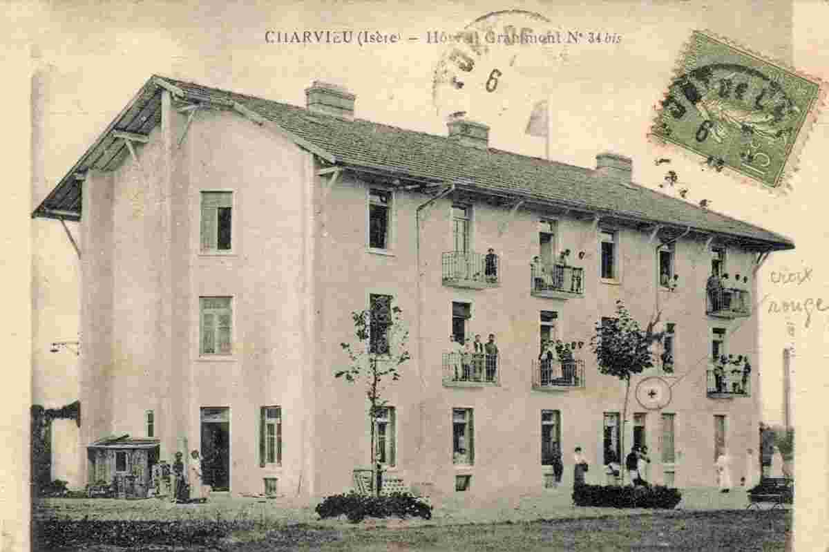 Charvieu-Chavagneux. Hôpital militaire du Croix rouge, 1918