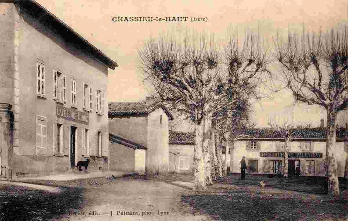 Chassieu. Café de Midi Labbe, Restaurant Paleyron, 1912