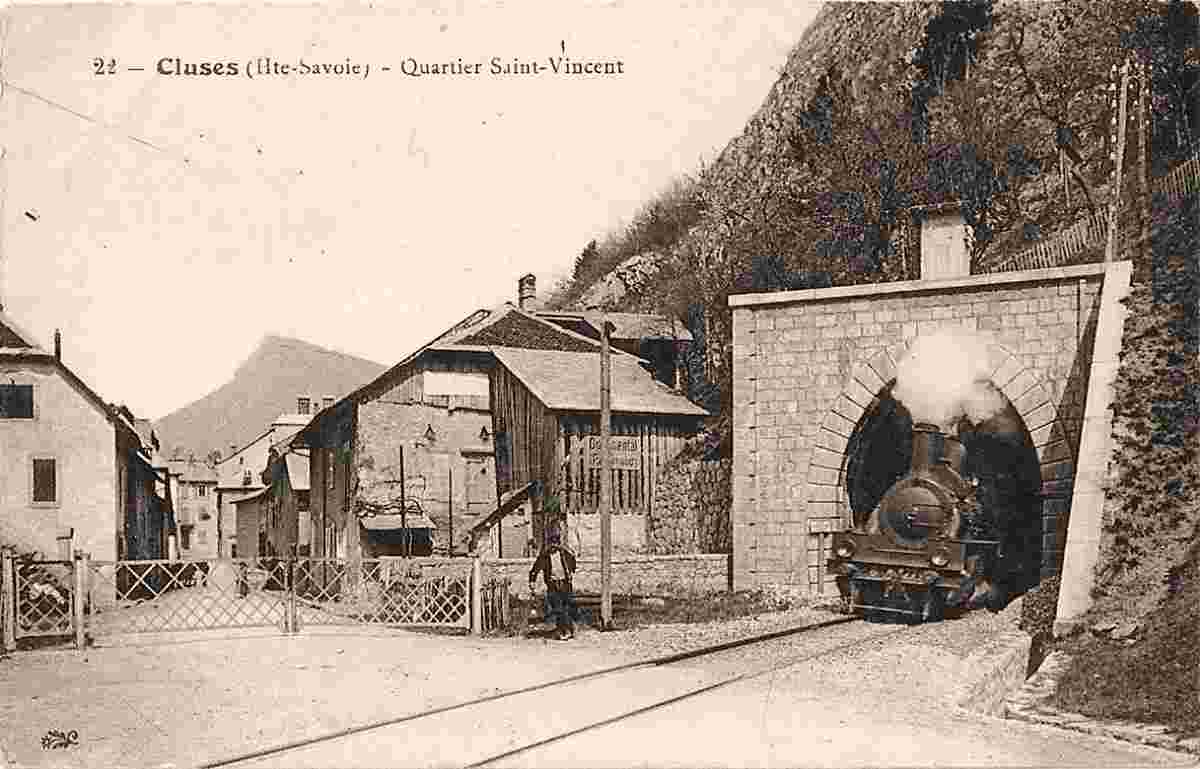 Cluses. Quartier Saint Vincent, locomotive