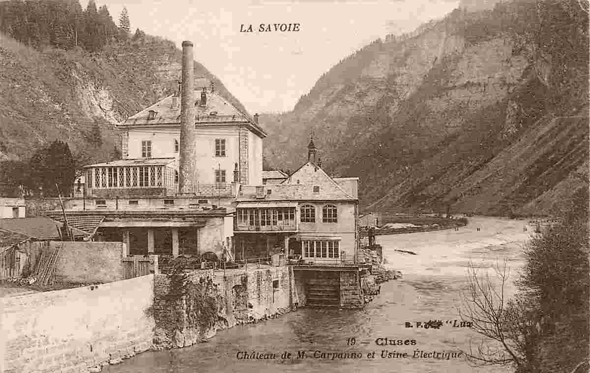 Cluses. Usine Électrique et Château de M. Carpanno