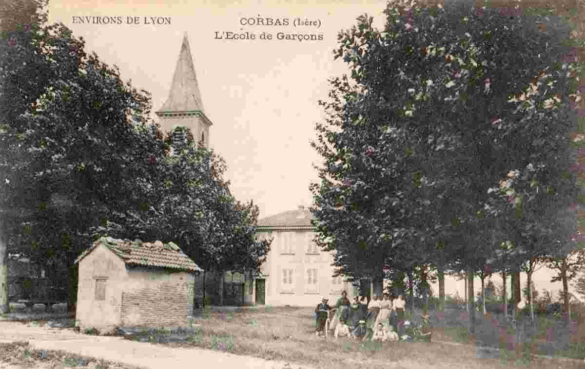 Corbas. L'Ecole de Garçons, 1910