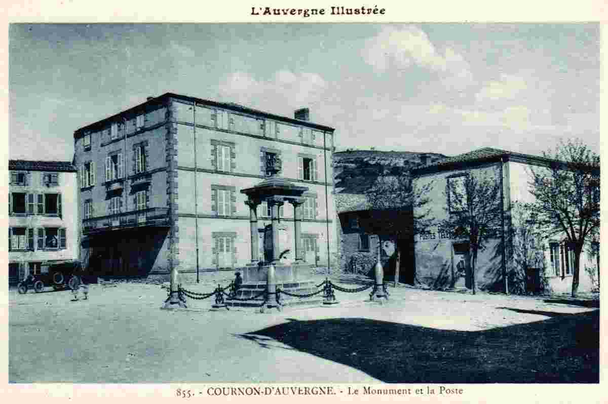 Cournon-d'Auvergne. Monument et la Poste