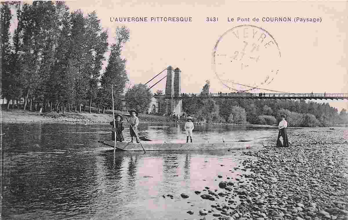 Cournon-d'Auvergne. Pont, les Bords de l'Allier, 1916