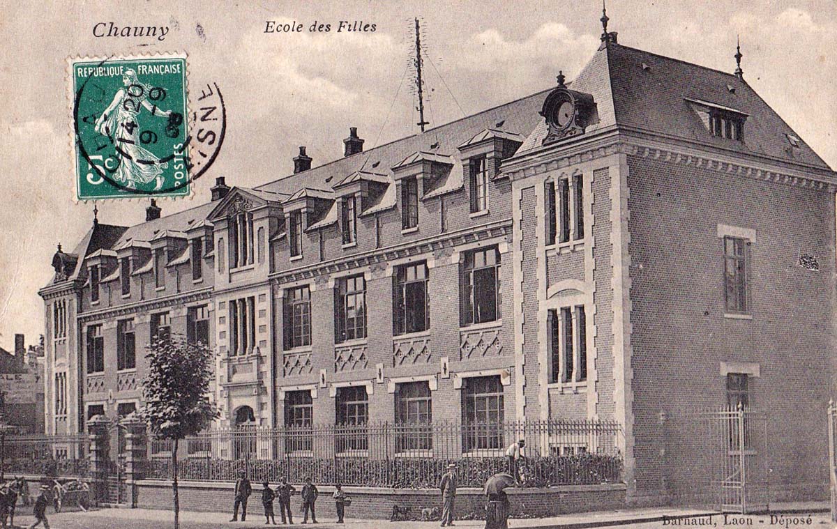 Chauny. École des filles, 1909