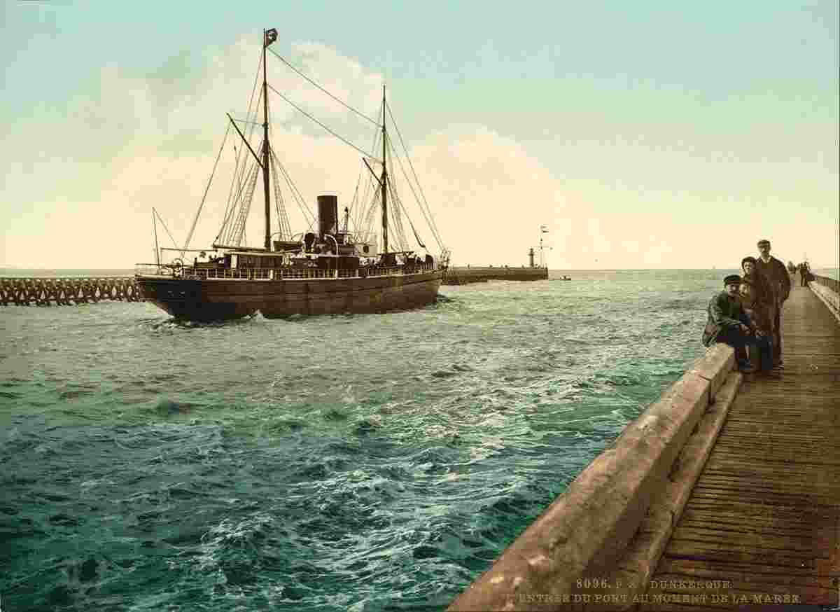 Dunkerque. Embouchure du port, 1890