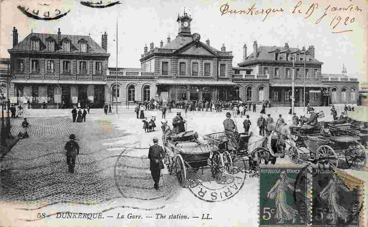 Dunkerque. La Gare, 1920