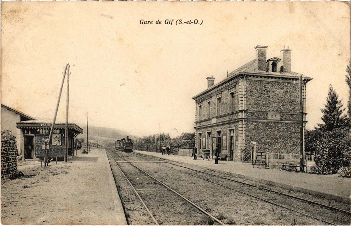Gif-sur-Yvette. La Gare, Train, 1906