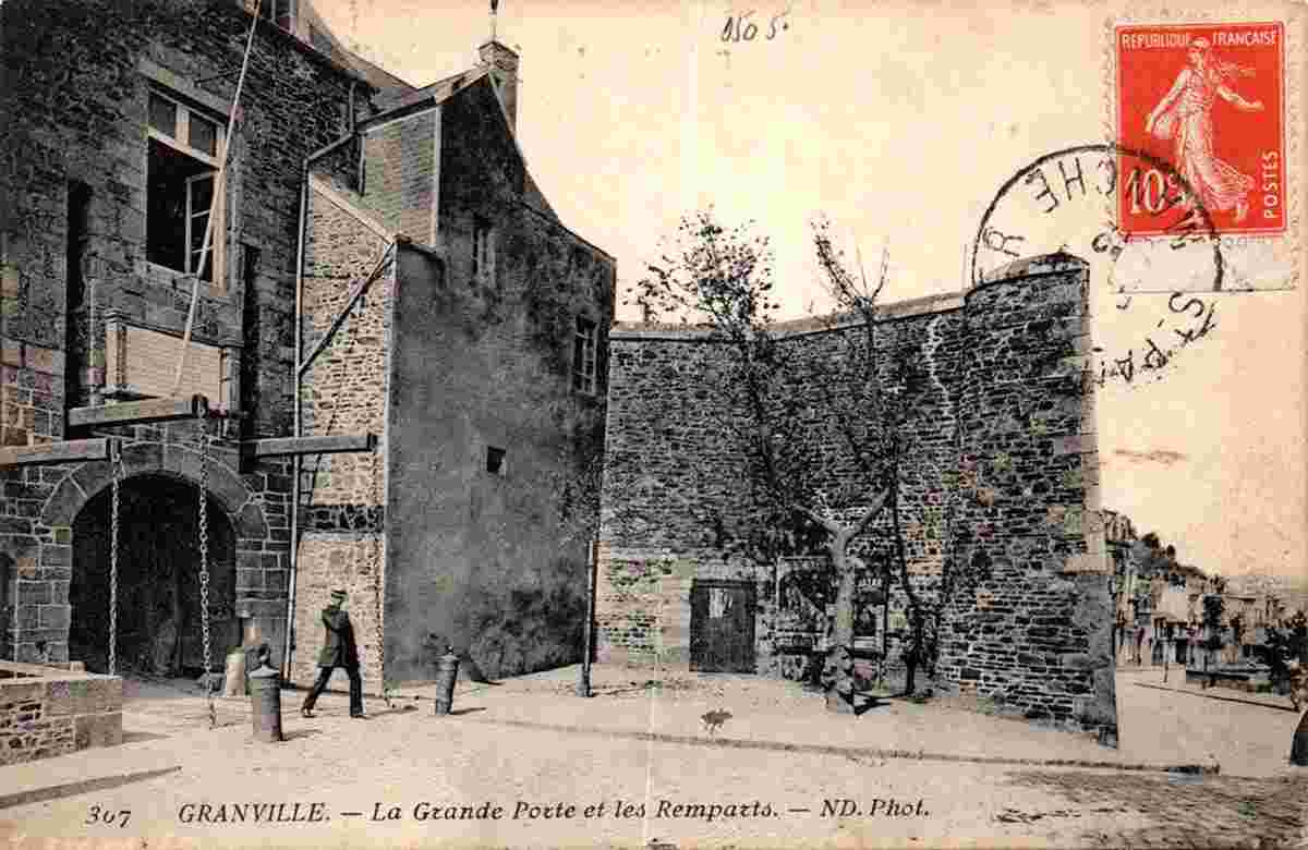 Granville. Grande Porte et les Remparts, 1913