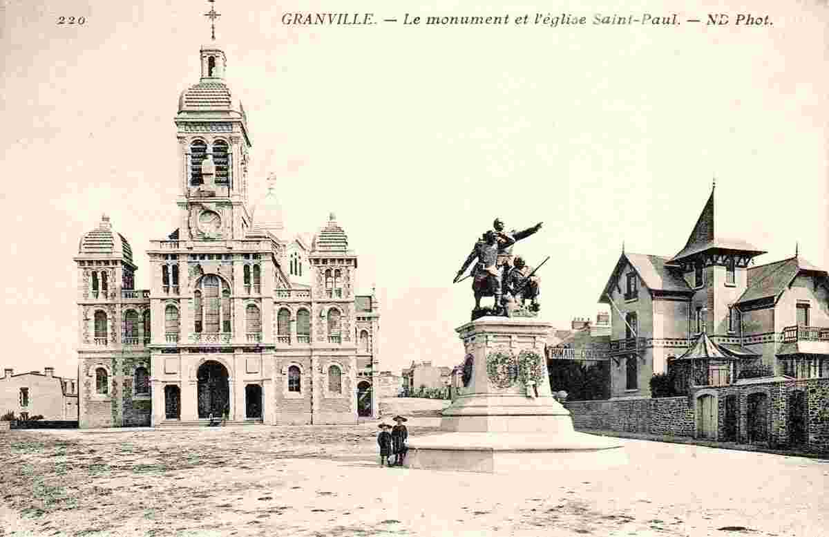 Granville. L'Église Saint-Paul et Monument