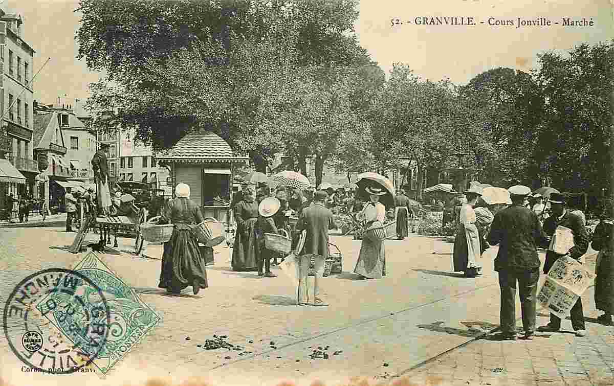 Granville. Marché du Cours Joinville, 1907