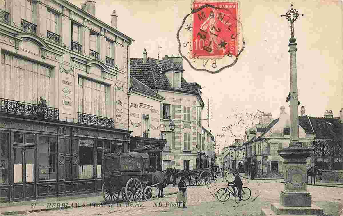 Herblay-sur-Seine. Place de la Mairie, 1912