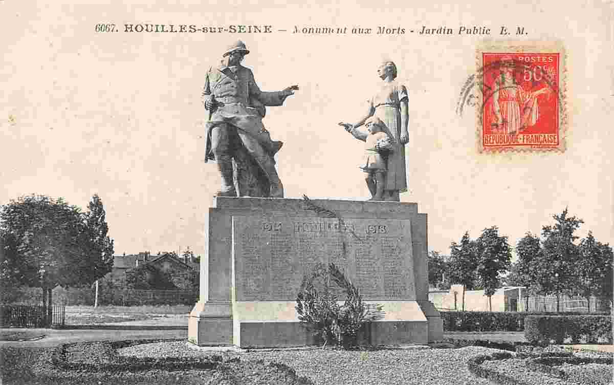Houilles. Monument aux morts, Jardin Public