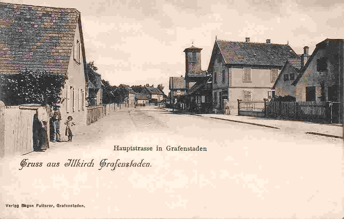 Illkirch-Graffenstaden. Rue principale, 1901